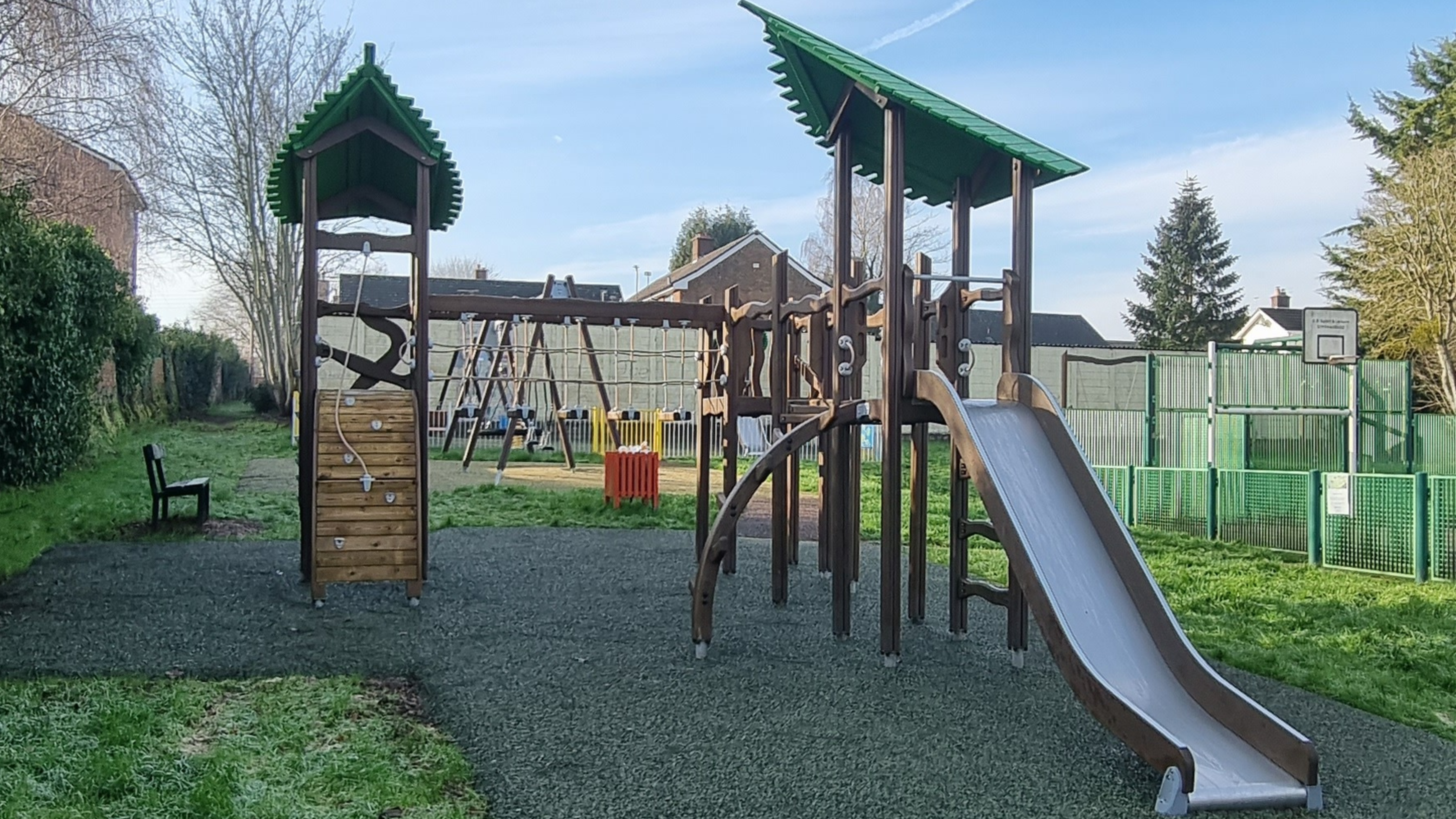 A children's play structure.