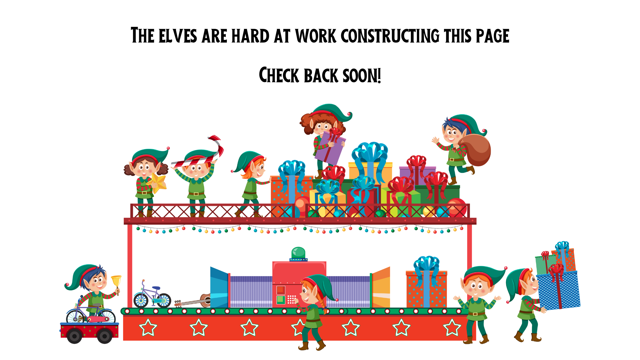 The Christmas Elves are hard at work constructing this page. Check back soon!